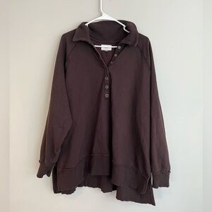 American Eagle Big Hug Henley Sweatshirt